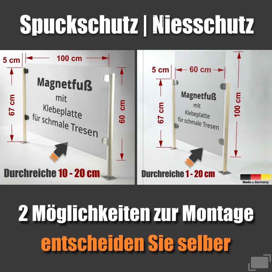 selber bauen Spuckschutz Hustenschutz Schreibtisch massiv Holz