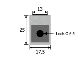 Bemassung: Scheibensicherung | Rohr Ø 42,4 mm | Glasscheiben | Balkon | Treppen