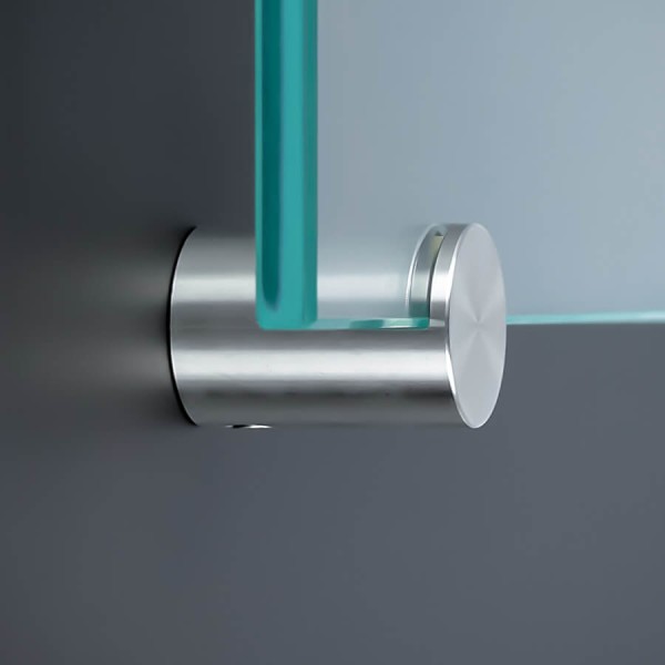 Spiegelhalter, Glasstärke 4 - 6 mm, Breite 40 mm, Messing verchromt poliert