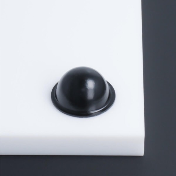 Wand-Puffer Ø 19 mm selbstklebend, WA 9,5 mm, Weich-PVC Gummi | schwarz
