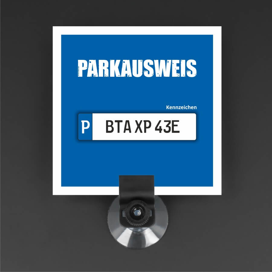 REFLECTS PARKSCHEINHALTER - Saugnapf schwarz - Parkausweishalter  Parkausweis Parkschein Ticket Auto Windschutzscheibe Autoscheibe Halterung  Halter